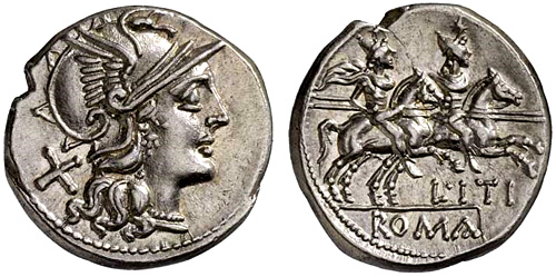 itia roman coin denarius
